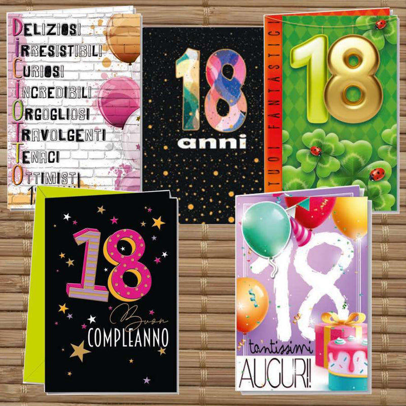 Assortimento Auguri 18 Anni